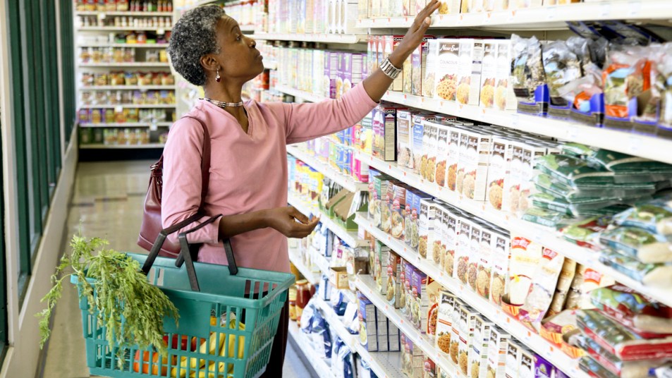 Woman at grocery store